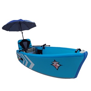 Kayak gonflable de pêche de 4 m, canoë à coque en plastique avec pagaie en aluminium pour utilisation en rivière et pour les pêcheurs nomades - Product Image 1