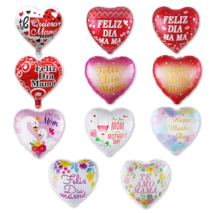 Globos de aluminio de 18 pulgadas para decoración del Día de la madre, globo con forma de corazón, I love you MOM, inglés, español, te amo feliz, dia <span class=keywords><strong>mama</strong></span> - Product Image 3