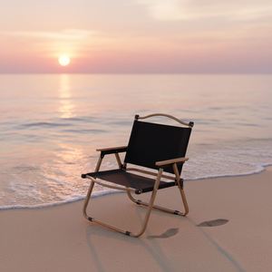 Chaise pliante portable en alliage d'aluminium de conception moderne pour le camping en plein air, en tissu Oxford, de forme carrée, pour la pêche, les loisirs, Kermit - Product Image 1