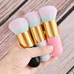 Pinceau de maquillage en forme de champignon en poils synthétiques doux, grand, petit et épais, pour fond de teint, crème BB, anticernes, sans poudre, sans traces - Product Image 6