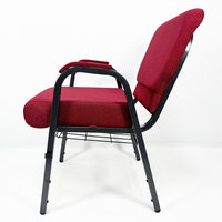 Chaise d'église, de conférence, d'événement, de prière, empilable, à emboîtement, en métal rembourrée, vente chaude en usine