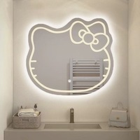 Espejo de pared con luz LED de diseño moderno, forma irregular para uso en salón, pantalla táctil inteligente para hoteles, peluquerías, fábrica