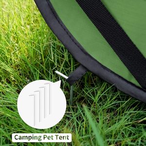 Cama portátil para perros y gatos de 36 pulgadas, color gris sólido, con cierre de botón, caja emergente para interiores y exteriores para mascotas más grandes y asientos de coche - Product Image 5