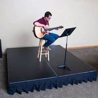 Plateforme de scène portable en aluminium pour événements en plein air, spectacles, mariages, concerts, plateforme de scène antidérapante en contreplaqué pour événements de concert