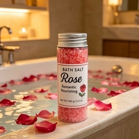 Garam Mandi Epsom Lintas Negara dengan Bunga Kering & Aroma Mint, Membersihkan & Menutrisi, Kristal untuk Mandi Kaki & Cuci Tubuh, Tersedia