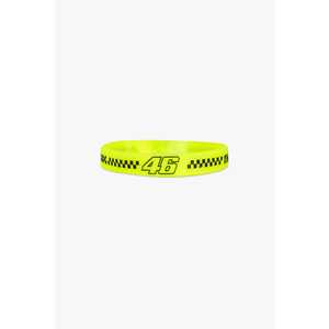 Pulsera Deportiva Oficial VR46 de Alta Calidad con Diseño Check The Doc 46, 100% Silicona, Amarillo Fluorescente, para Exportación - Product Image 1