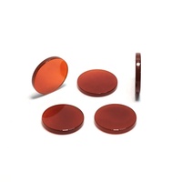Pierre naturelle Agate rouge double plat pièce de monnaie polie tranches fines agate pierre précieuse en vrac