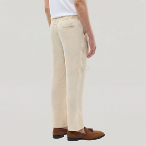 Pantalones de Lino Ligeros Personalizados al por Mayor, Pantalones de Lino Transpirables de Verano con Logotipo Personalizado para Hombre - Product Image 3