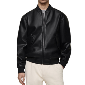 Chaqueta de Cuero Genuino Personalizada OEM para Hombre, Abrigo con un Solo Botón, Cortavientos, Talla Grande, para Motocicleta, Invierno, Casual, de Piel de Vaca, Tinte Liso, 3D - Product Image 2