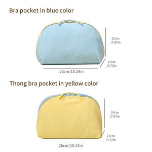 Sac à sous-vêtements coloré 3-en-1 avec fermeture éclair, grande capacité, pochette élégante pour soutien-gorge, idéal pour les voyages - Product Image 2