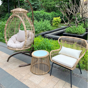 New Design Indoor Outdoor Patio Balcony Hanging Chair <b>Circle</b> <b>Swing</b> Chair for Garden Living Room Metal for Hotels - Product Image 1
