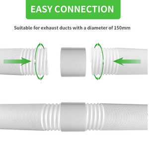 Climatisation blanche spécialisée, durable et écologique, connecteur de tuyau de 150 mm, matériau ABS, fonctionnement manuel <span class=keywords><strong>pour</strong></span> un usage domestique, 1 an - Product Image 4