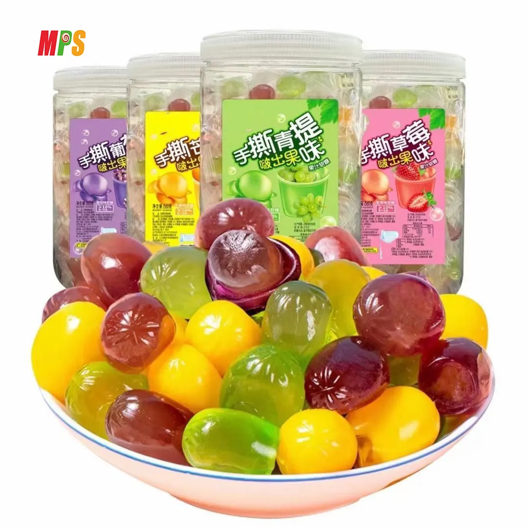 Gummy fabricants de gelée de fruits bonbons doux saveur raisin mangue fudge