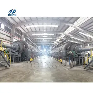 1-200 Tonnen Reifen zu Ölrecycling Pyrolyseausrüstung Umwandlung von organischen Abfall Gummi Reifen Kunststoff zu Kohlenstoff Schwarzkessel