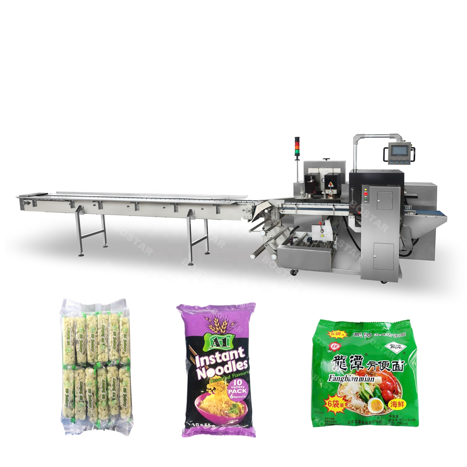 Вторичная горизонтальная упаковочная машина для упаковки лапши, многофункциональные упаковочные машины