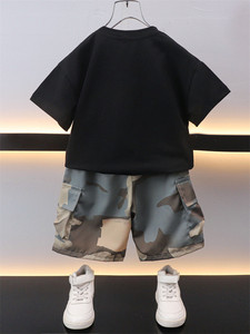 Ensemble de vêtements pour enfants RTS, été, nouveau, t-shirt à manches courtes pour bébé garçon, shorts, ensemble de loisirs sportifs pour enfants en deux pièces - Product Image 6