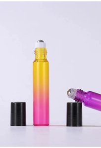 5ml 10ml Glass <strong>Perfume</strong> Refill Bottle Rose pink Matte Surface Printing Vial Essential Oil Glass Roll on Bottle for <strong>Mini</strong> Travel - Product Image 4