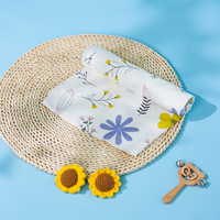 Bavoirs en mousseline pour bébés unisexes, garçons et filles, couverture en mousseline à motif de fleurs douces et bavoir pour bébés