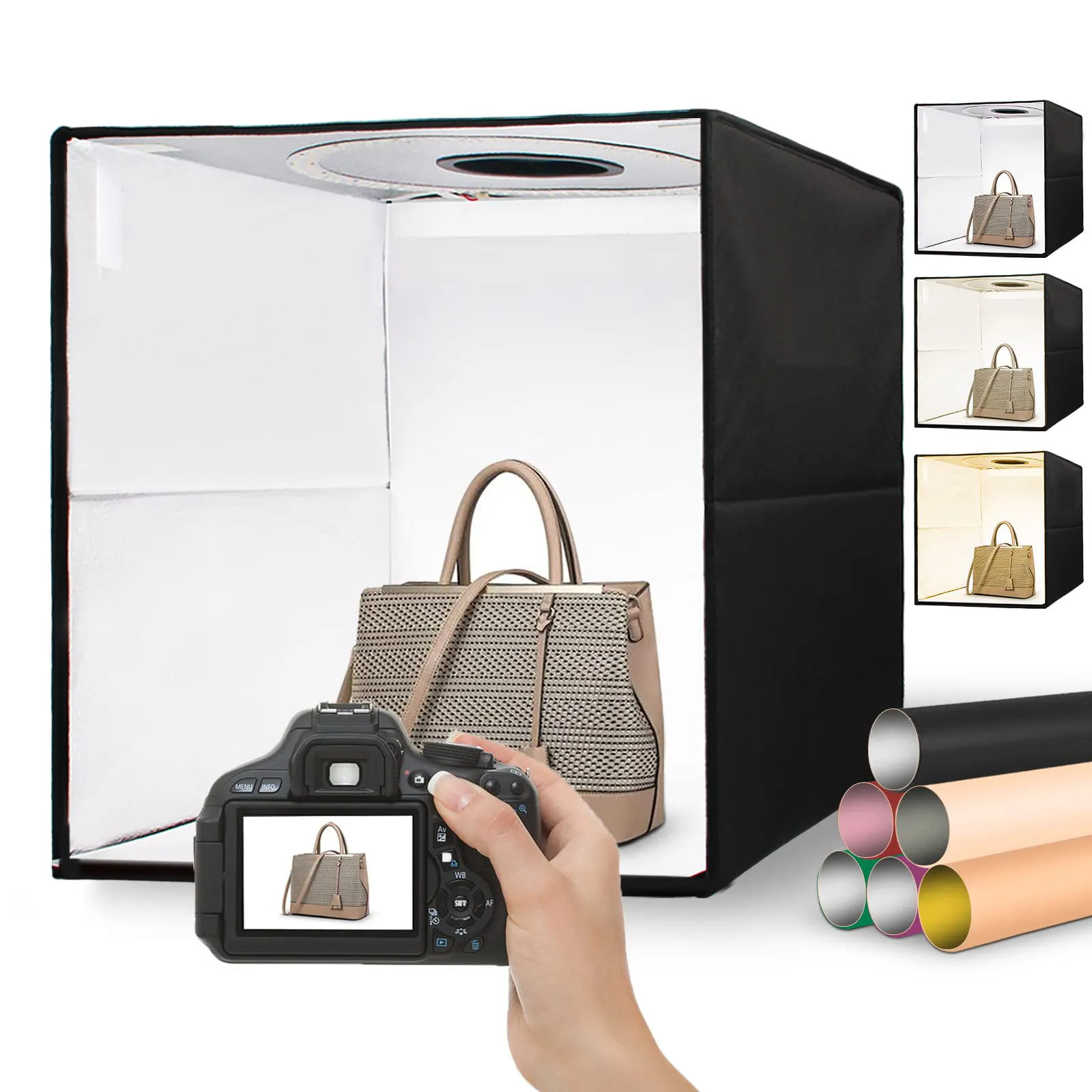 Hot Selling Easy Setup 40cm 3000k-5500k Photography Shooting Tent 15w LED Mini Studio Photo Box with Bag