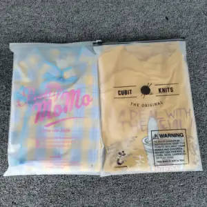 Biologisch abbaubare Frosted Sealing Reiß verschluss tasche Frosted EVA T-Shirt Tasche Kleidung Kleidungs stück Plastiktüte Bade bekleidung Verpackung