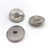 Bouton à tige en alliage de zinc, style uniforme scolaire, lavable, taille personnalisable, technique de placage, forme de couture, tendance