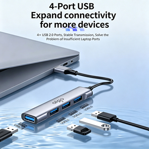 带 SD TF 卡插槽和 3.5 毫米音频接口的 USB-C 多端口适配器，用于现代办公室中的超极本设备连接 - Product Image 2