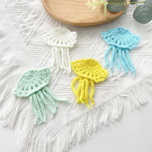 Breloques Appliquées Série Océan au Crochet, Charmes de Sac et Décorations Suspendues, Ornements Souples pour Vêtements, Idéales pour Veste, Chapeau, Écharpe, Sac Fourre-tout - Product Image 2