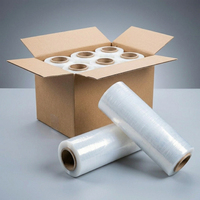 Film étirable industriel souple résistant à l'humidité, largeur 50 cm, haute résistance à la traction, pour l'emballage et l'expédition des palettes