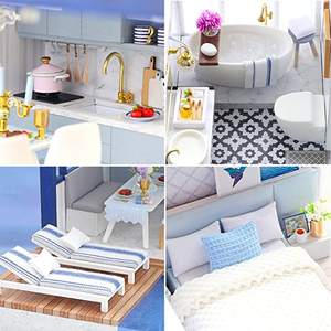 Kit <span class=keywords><strong>de</strong></span> <span class=keywords><strong>casa</strong></span> <span class=keywords><strong>de</strong></span> <span class=keywords><strong>muñecas</strong></span> a prueba <span class=keywords><strong>de</strong></span> polvo y música, bricolaje, a escala 1:24, habitación creativa, regalo para amigos y adultos, apartamento - Product Image 3