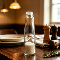 Bouteille en verre vide de 180 ml pour assaisonnement, stockage de sauces, emballage domestique, vente en gros