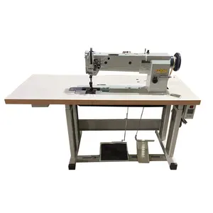 Máquina de coser Industrial de brazo largo, doble aguja, cama plana, para cinturón de seguridad, 6620-15