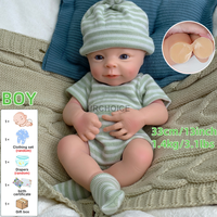 Poupées pour tout-petits Reborn en silicone ultra réalistes avec peau peinte en 3D à bouche ouverte