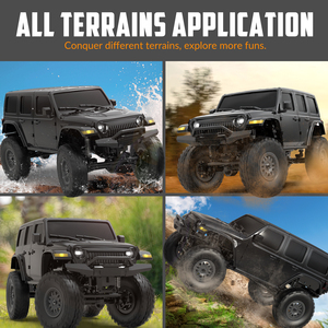 Coche Teledirigido Escala 1/24 para Escalar Rocas <span class=keywords><strong>787</strong></span> 1, Vehículo Todoterreno con Control Remoto y Luz LED, Color Negro - Product Image 3