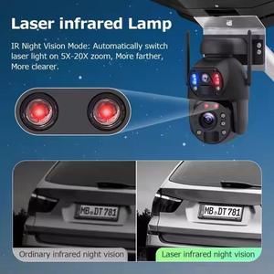 Ubox 户外防水 25W 太阳能路灯 20x Wifi 4G 网络智能无线太阳能供电安全 PTZ 闭路电视摄像系统 - Product Image 2