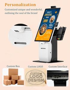 Kiosco de Autoservicio de 15.6 Pulgadas con Configuración Modular, Escáner QR, Impresora POS, Lector RFID para Restaurante - Product Image 6