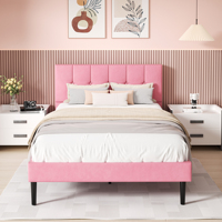 Queen-Size Konvertierbares Verstellbares Samt-Polsterbett Klappbares Flügelbett Langlebiger Metallrahmen Modernes Luxus-Schlafzimmer