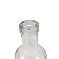 Bouteille de vin mate avec bouchon en liège 750 ml pour gin, vodka, whisky, tequila et autres spiritueux