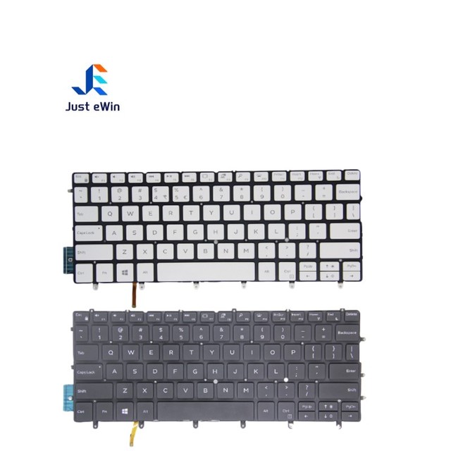 Hot Selling Laptop Keyboard with Backlit US ES LA RU Black White Replacemewnt for Dell XPS 13 9305 9370 9375 9360 7390 9317 9380