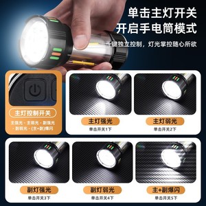 Linterna de Camping Recargable, Impermeable, Luz LED Blanca Cálida con Gancho para Uso en Exteriores - Product Image 2