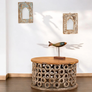 Mesas de Centro Convertibles con Tapa de Metal VIVAAN ART and CRAFT, Diseño Europeo Moderno, Muebles para Sala de Estar - Product Image 3