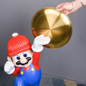รูปปั้นมาริโอขนาดเท่าคนจ<span class=keywords><strong>ริ</strong></span>ง ทำจากไฟเบอร์กลาส พร้อมถาดเสิร์ฟ รูปปั้นมาริโอเรซิ่นสมัยใหม่สำหรับตกแต่งบ้านและสำนักงาน - Product Image 6