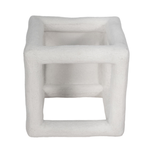 Scultura quadrata aperta testurizzata, ornamento geometrico moderno per tavolino da caffè e mensola decorativa - Product Image 5