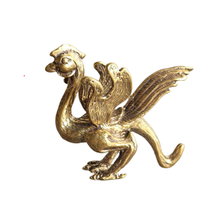 Adornos de latón de las cuatro bestias divinas KI Tengqiao: Dragón Azul, Tigre Blanco, Pájaro Vermilion y Tortuga Negra, artesanía de bronce cuadrada - Product Image 3