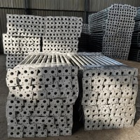 Étai métallique réglable galvanisé avec plaque supérieure et plaque de base pour coffrage, échafaudage et construction