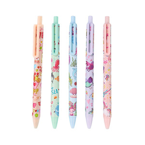 저렴한 홍보용 펜, 귀여운 만화 패턴 볼펜, 수납식 검정 잉크, 1.0mm 팁, 여학생들에게 인기 판매 상품 - Product Image 2