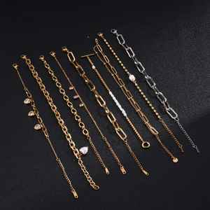 Bracelet en acier inoxydable plaqué or 18 carats pour femme, motif serpent, accessoires féminins, vente en gros - Product Image 1