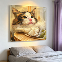 Portrait personnalisé d'animal de compagnie, impression acrylique, art mural, paysage personnalisé pour chien et chat, cadeau haut de gamme, décoration