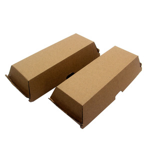 Personalizzare il Logo stampato <span class=keywords><strong>Burger</strong></span> ondulato Hot Dog patatine fritte scatole da imballaggio Snack con coperchio in cartone scatole cibo da asporto - Product Image 3
