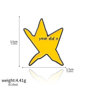 Mode européenne américaine votre fait-elle <span class=keywords><strong>Meme</strong></span> étoile émail broche drôle métal Badge broche pour femmes hommes revers sac bijoux accessoires - Product Image 4