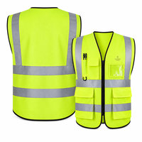 Gilet de sécurité réfléchissant haute visibilité pour hommes, tailles S à 5XL, avec logo personnalisé et multiples poches, pour la construction, l'industrie, la sécurité routière